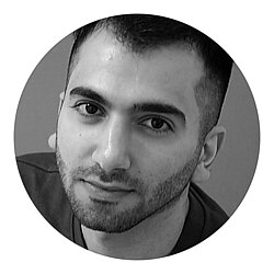 Portrait von Nour Altouba in Schwarzweiß